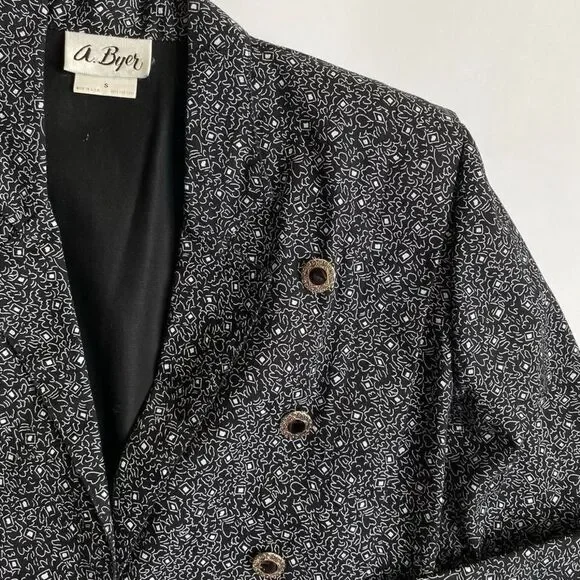 Vintage black blazer & mini skirt set - Picture 4 of 8